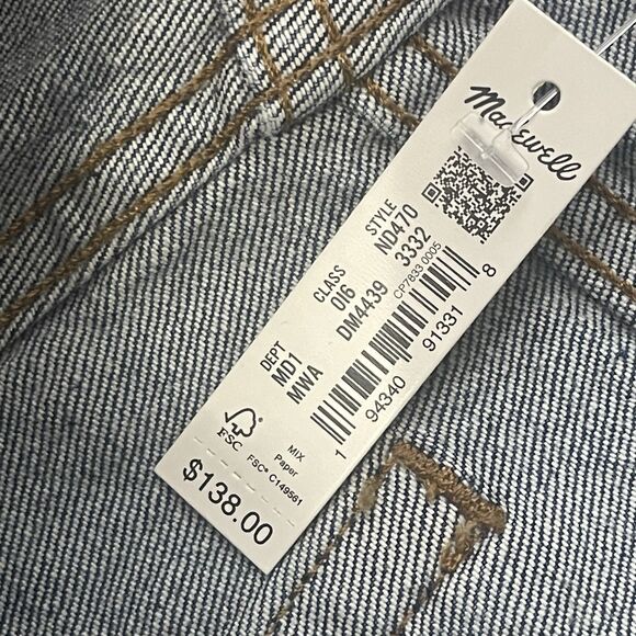 MADEWELL Vintage Straight Jeans in Millbrook Wash 33x32 NEW Classic Basic ND470 - Picture 7 of 11